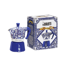 Cargar imagen en el visor de la galería, Moka Express Bialetti Dolce&Gabbana 3 Pocillos | Blu Mediterraneo