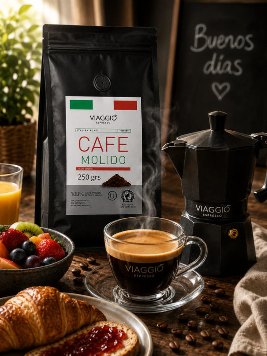 TUESTE ITALIANO| 250 GR. DE CAFÉ MOLIDO
