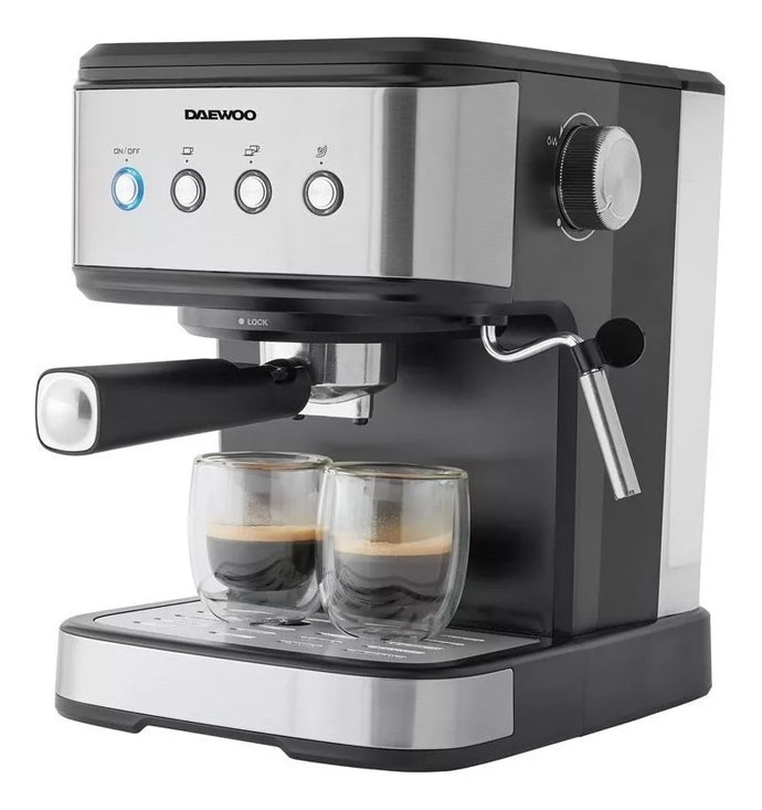 Cafetera Espresso 1,5lts Daewoo Automática Acero Inoxidable!