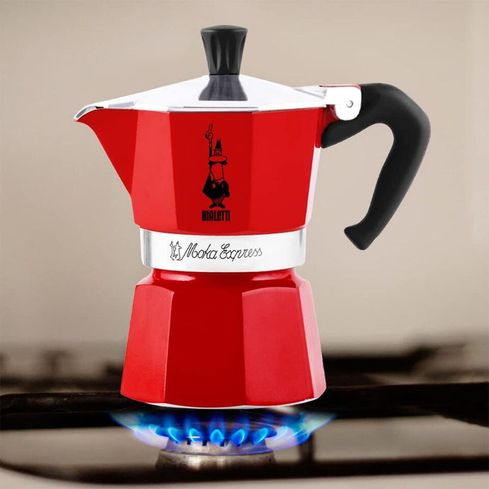 Moka Express Roja l 6 Pocillos