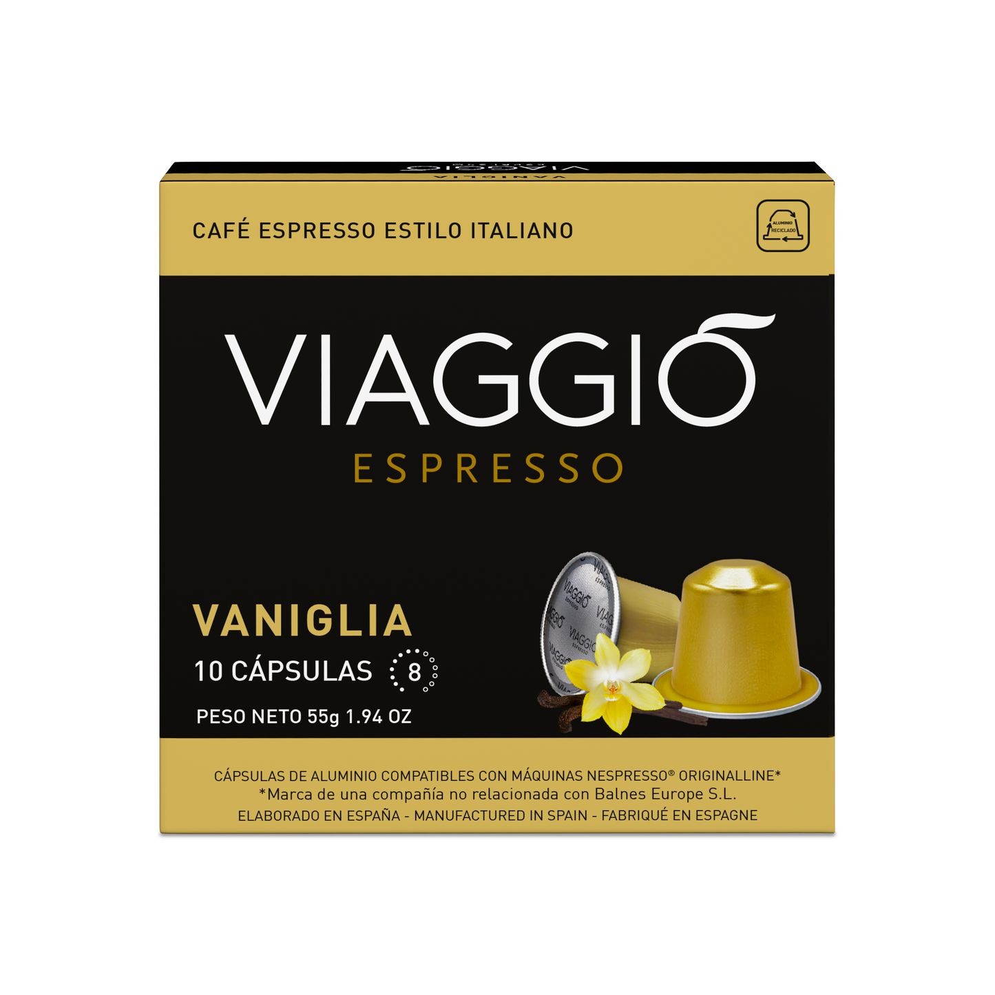 Viaggio Vaniglia, 10 Capsulas, 55g, Nespresso