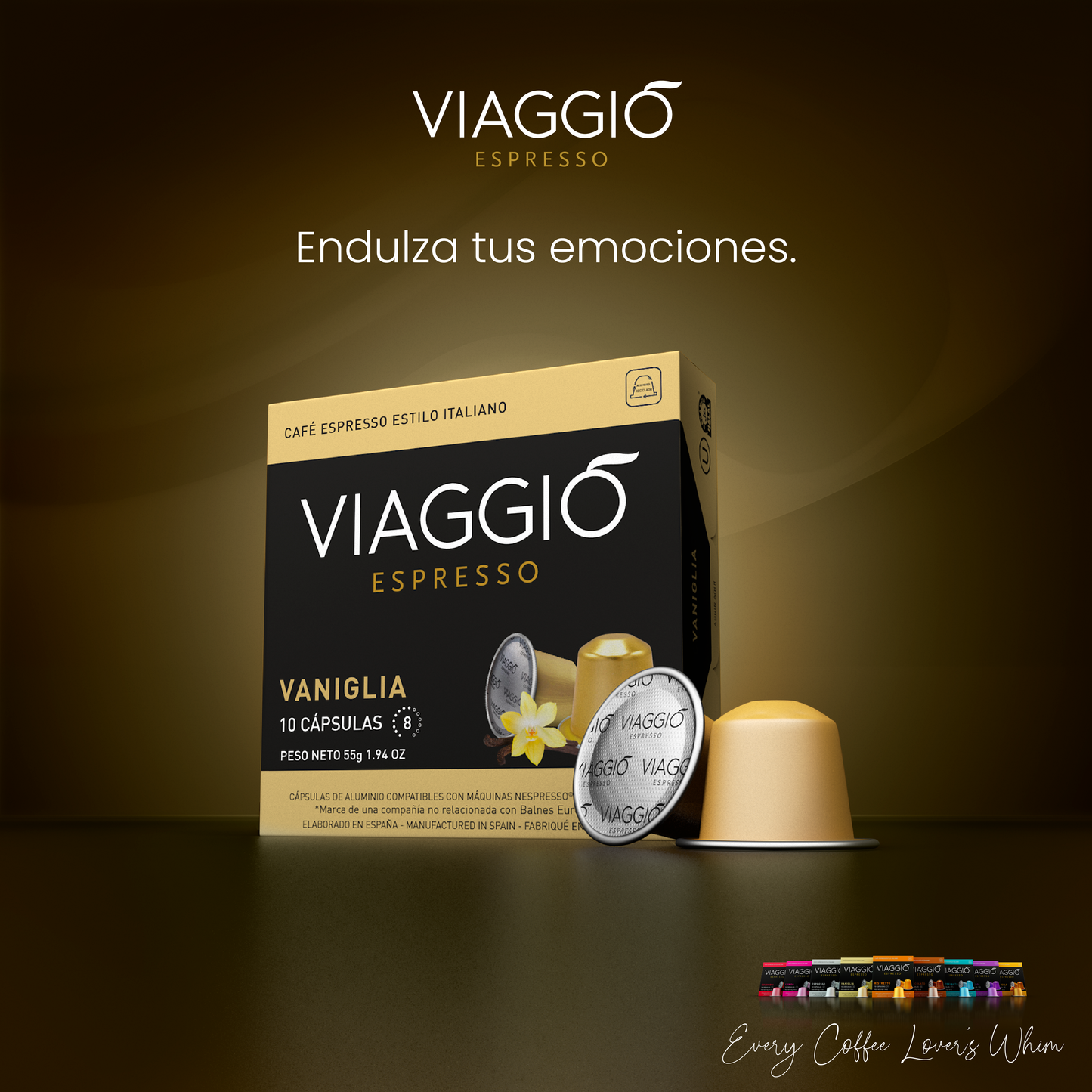 Viaggio Vaniglia, 10 Capsulas, 55g, Nespresso